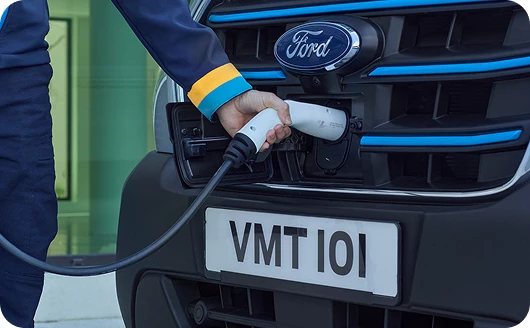 Convenient charging socket behind the front grille